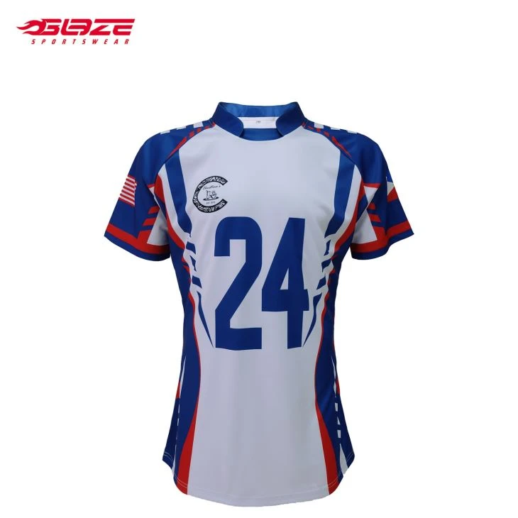White Short Sleeve Rugby Jerseys