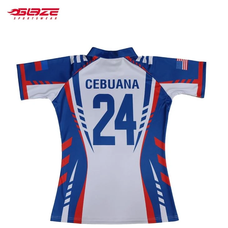 White Short Sleeve Rugby Jerseys